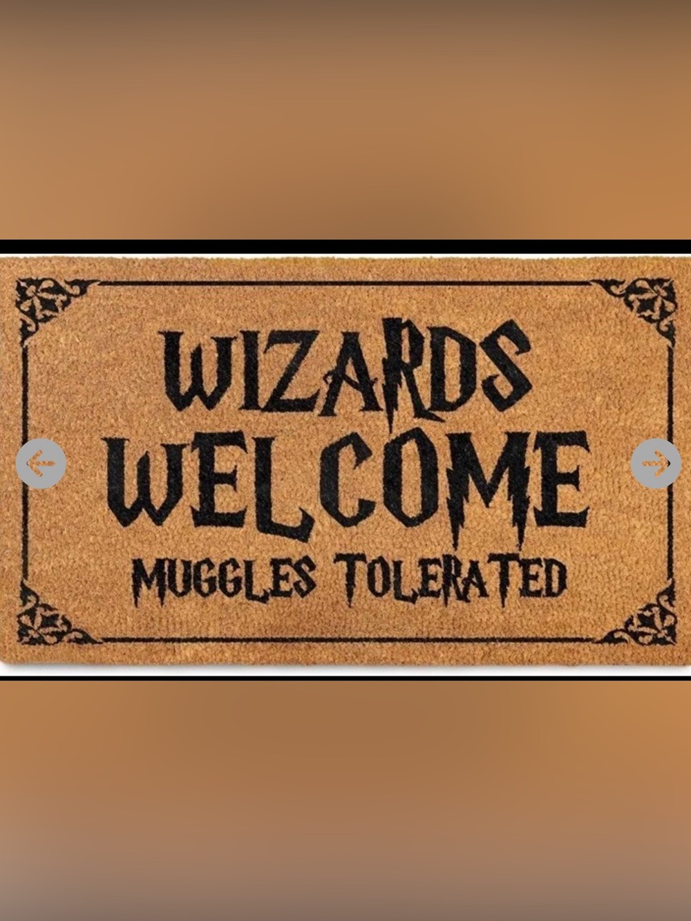 Wizards Welcome Coir Doormat - Natural Tan